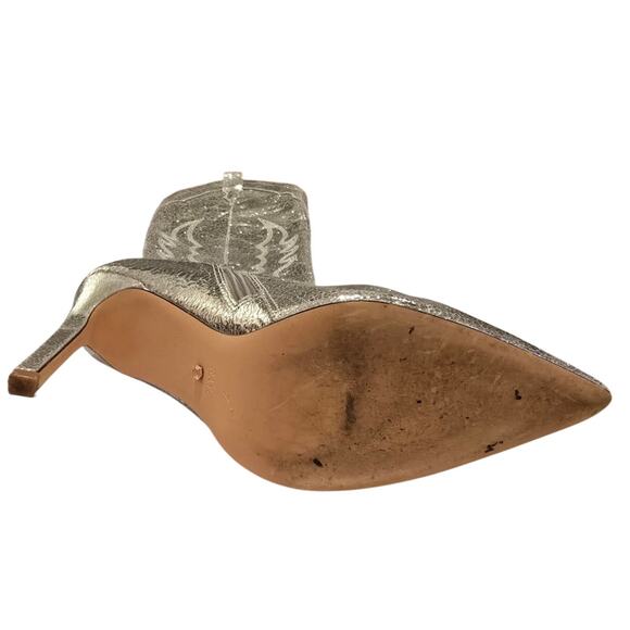 RAYE Bronco Boot in Silver Metallic Cowboy EUC Size 7 - Picture 7 of 10